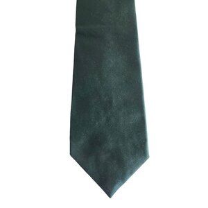 Dark Green Polyester Textured Men's Tie RN 16861 Union Made, ACWA #108